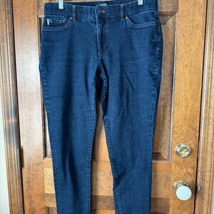 Chaps Dark Rinse Denim 5-Pocket Jeans Size 14